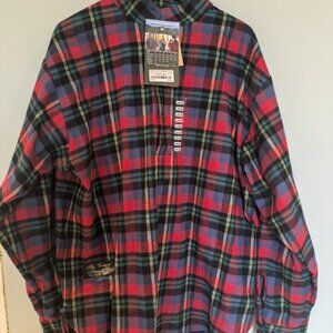 Vermont Flannel Henley Flannel Shirt Fashion Stewart Men's Large